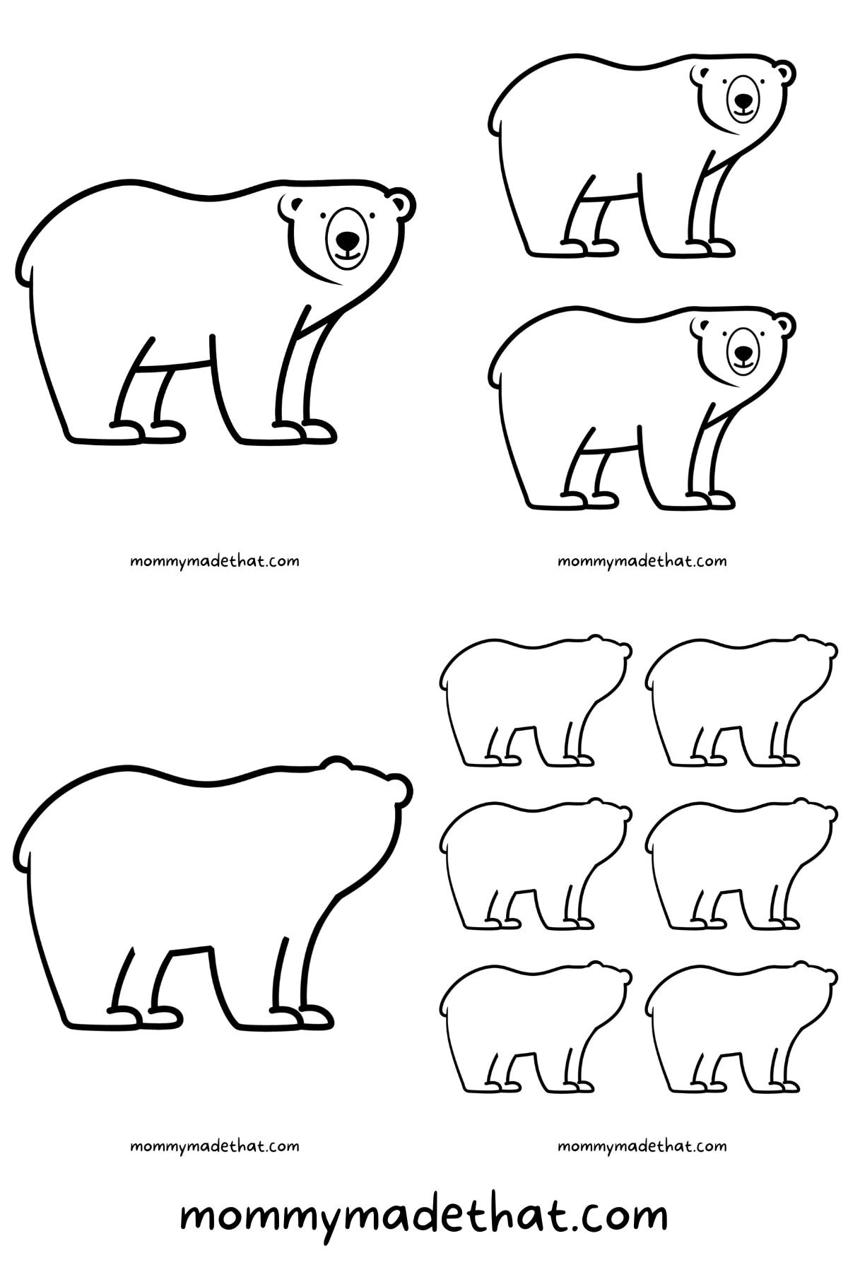 printable polar bear craft template