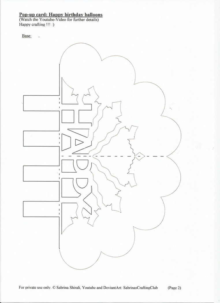 Printable Pop Up Card Template Printable Templates