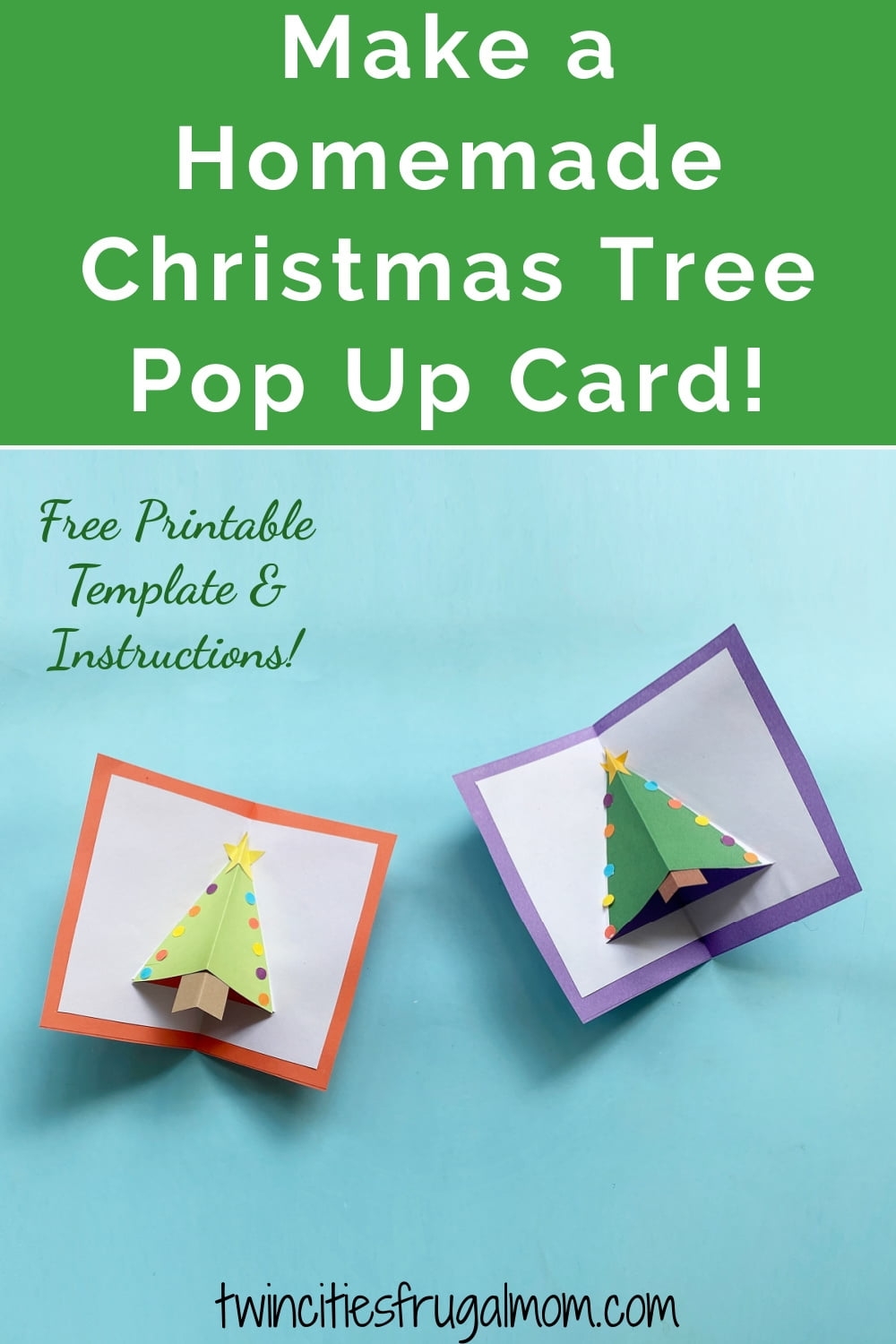 Printable Pop Up Christmas Card Template Free Printable