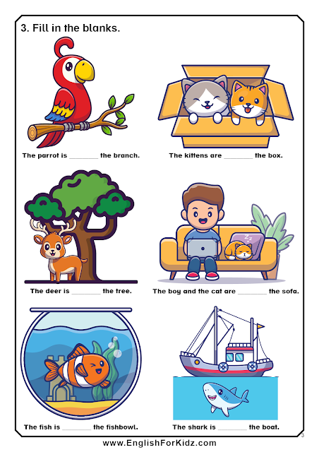 Printable Prepositions Worksheet For Grade 2 Prepositions Of Place 