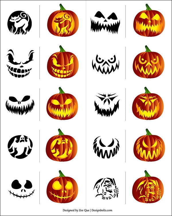 Printable Pumpkin Carving Designs