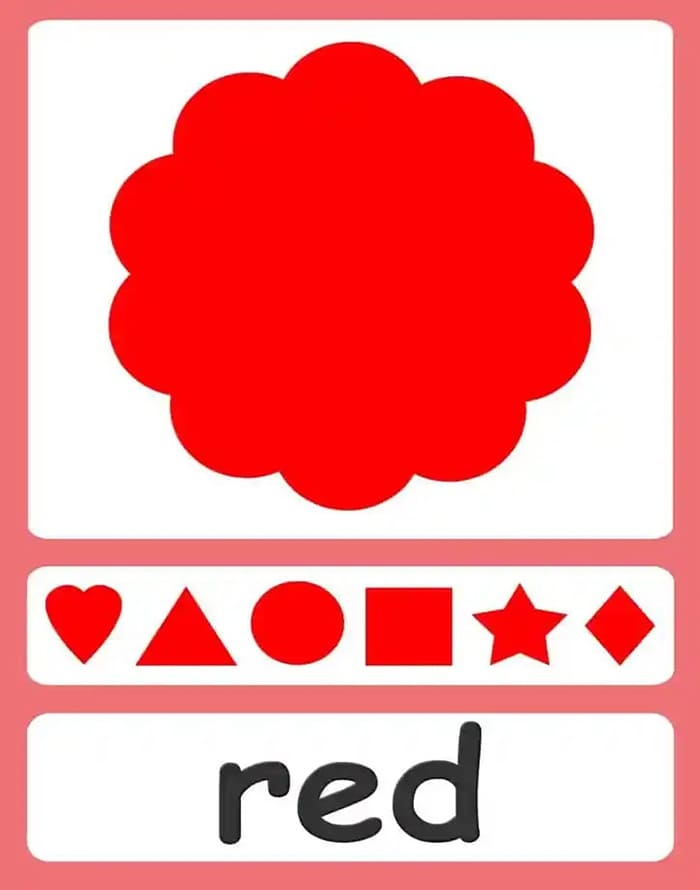 Printable Red Color Flashcards Free Download And Print For You 