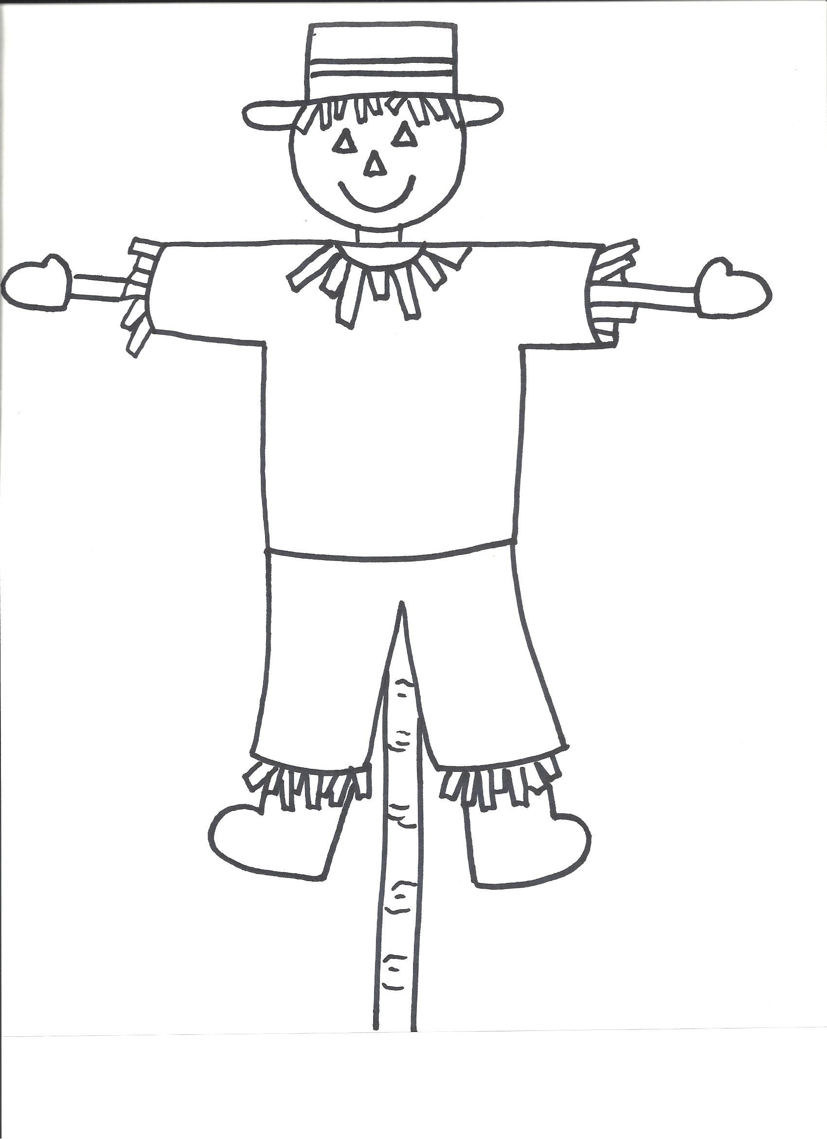 Printable Scarecrow Craft Template Printable World Holiday