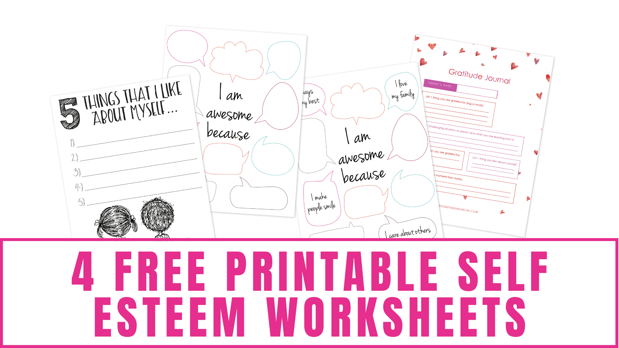 printable self esteem activities