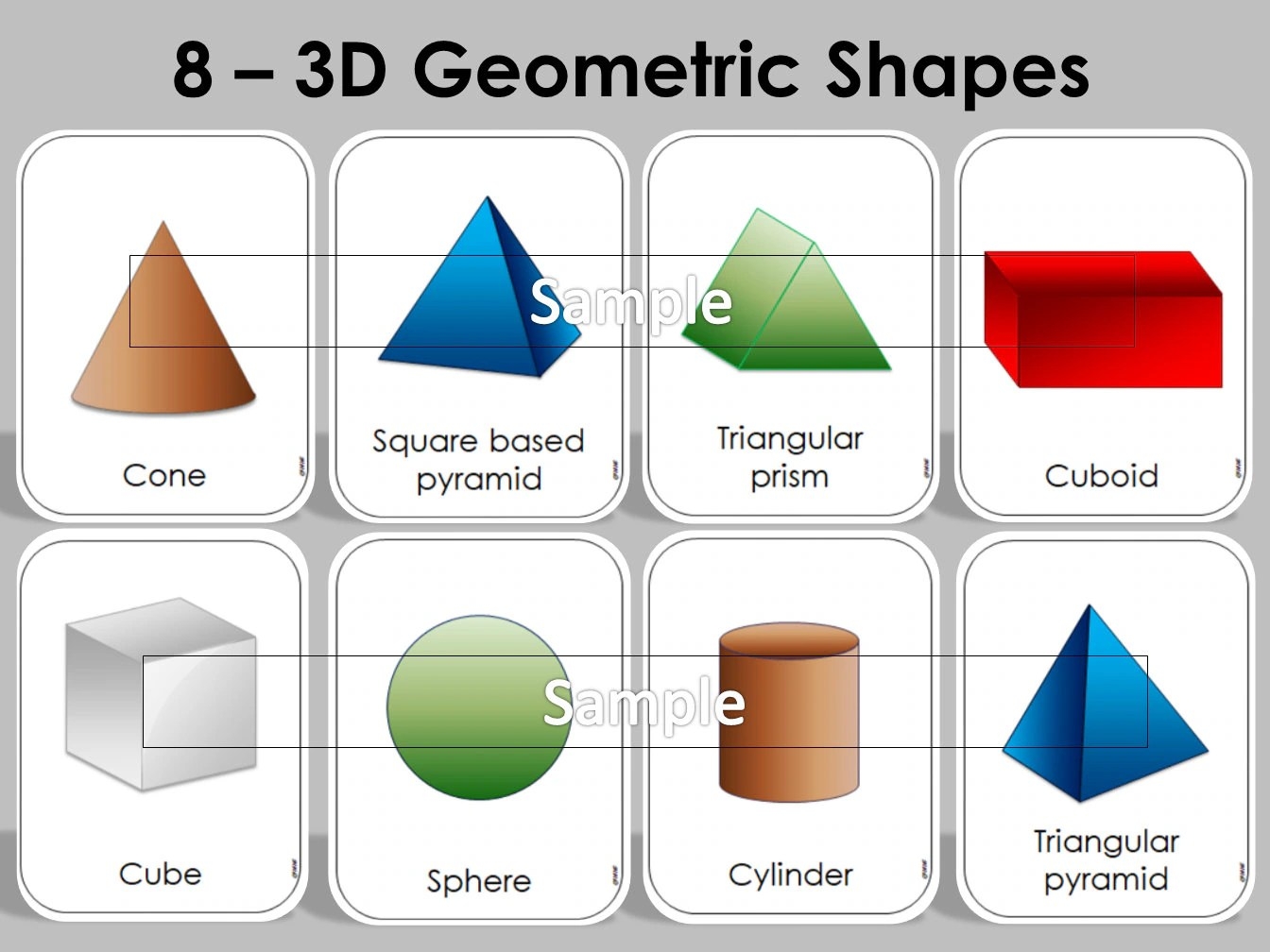 Printable Shapes 3D Printable Word Searches