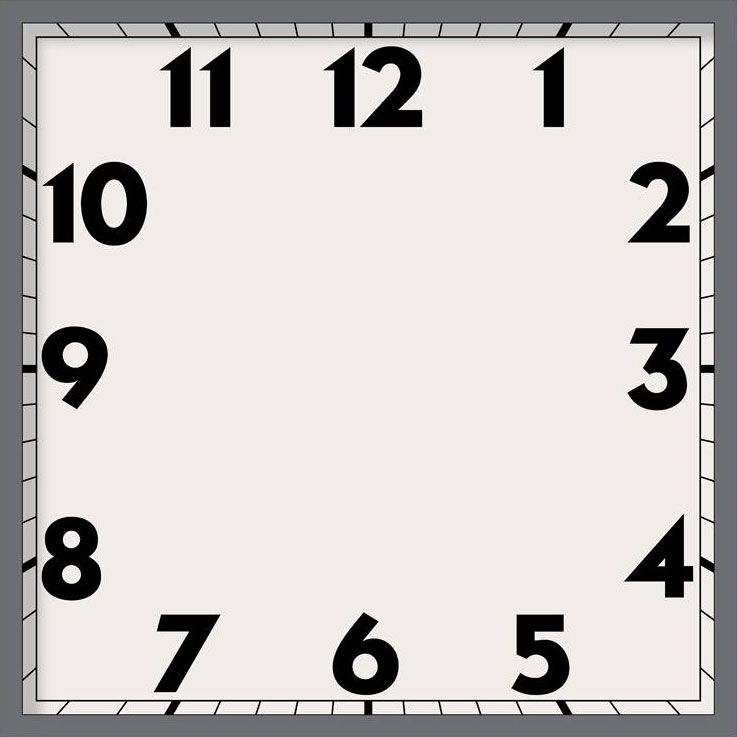 Printable Square Clock Face Template Printable Templates