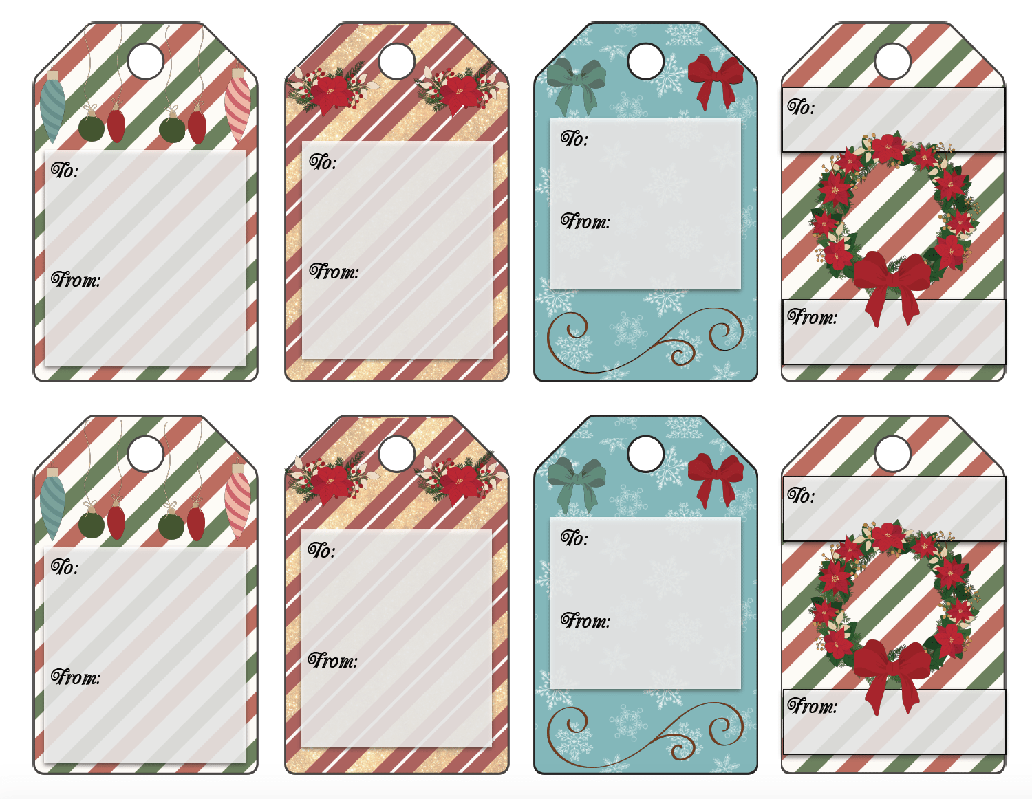 gift tag design printable