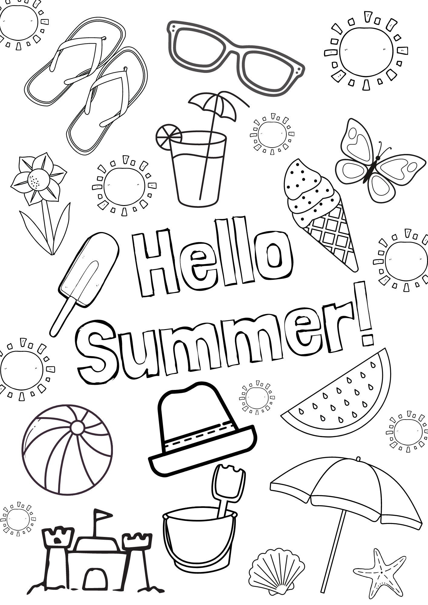 Printable Summer Templates Content Calendar Template
