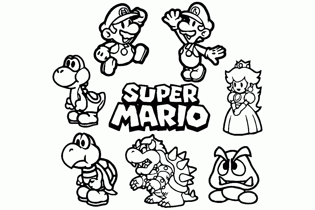 Printable Super Mario Star