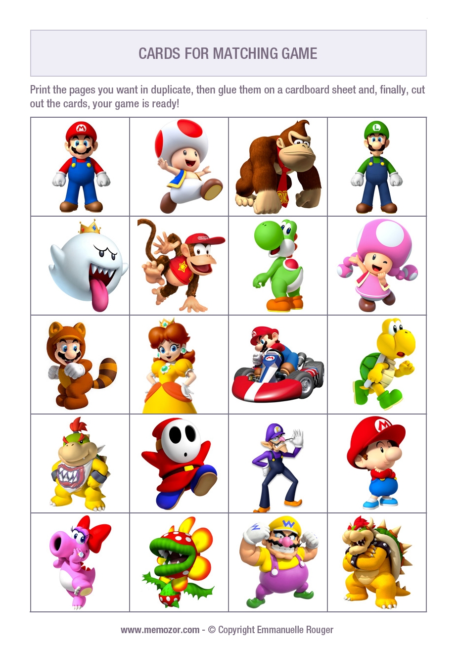 super mario printable pictures