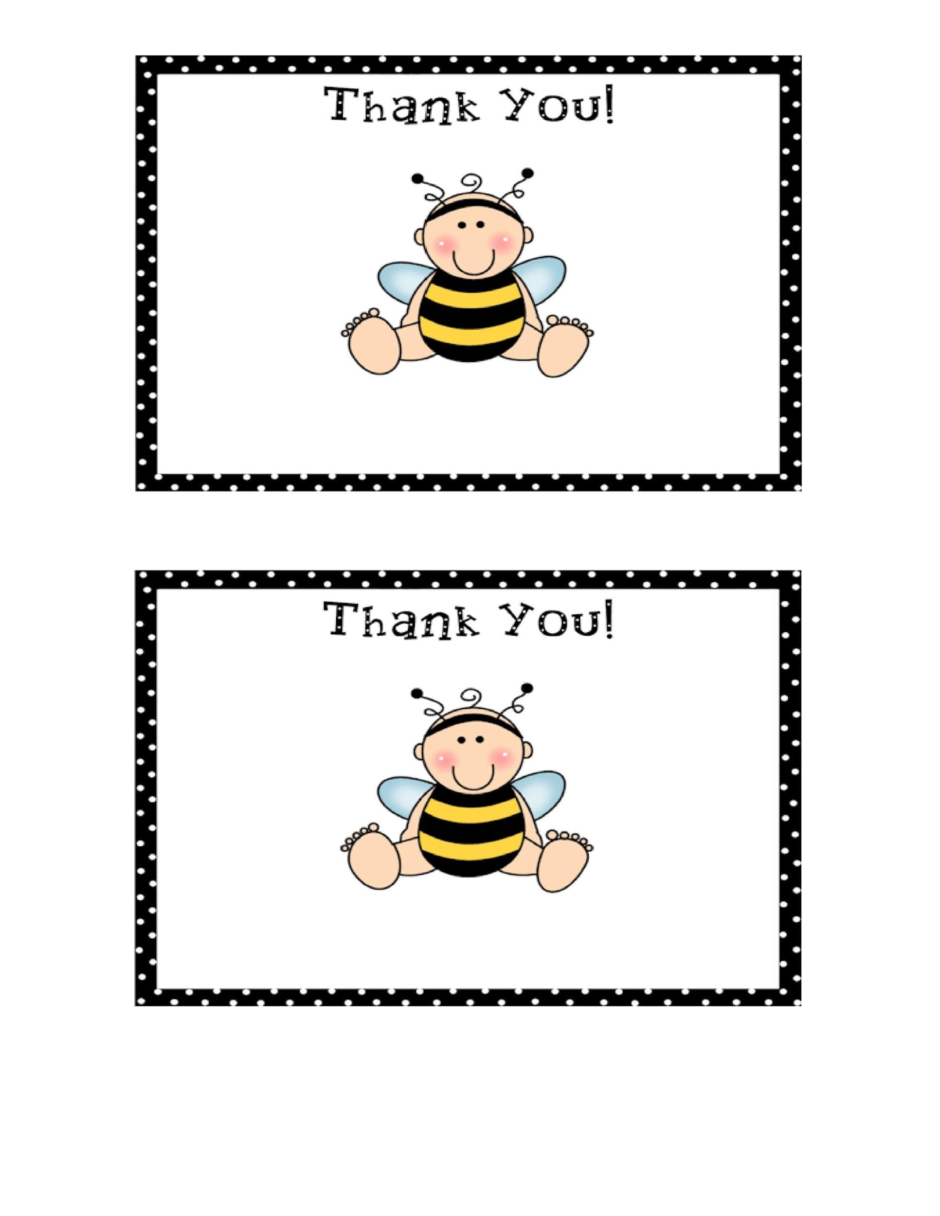 free thank you card template printable