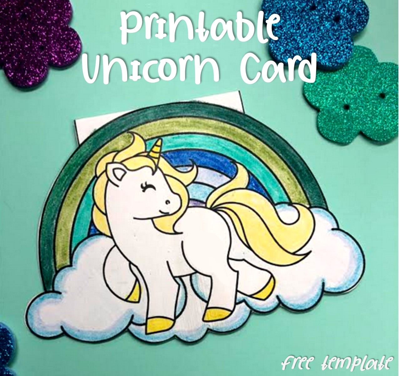 Printable Unicorn Card The Learning Curve