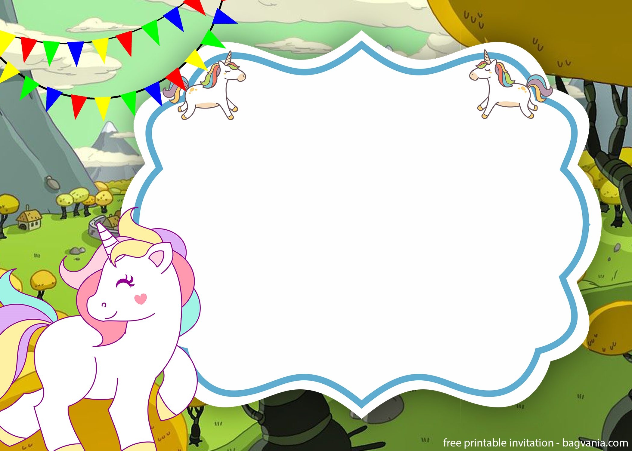 free printable unicorn card template