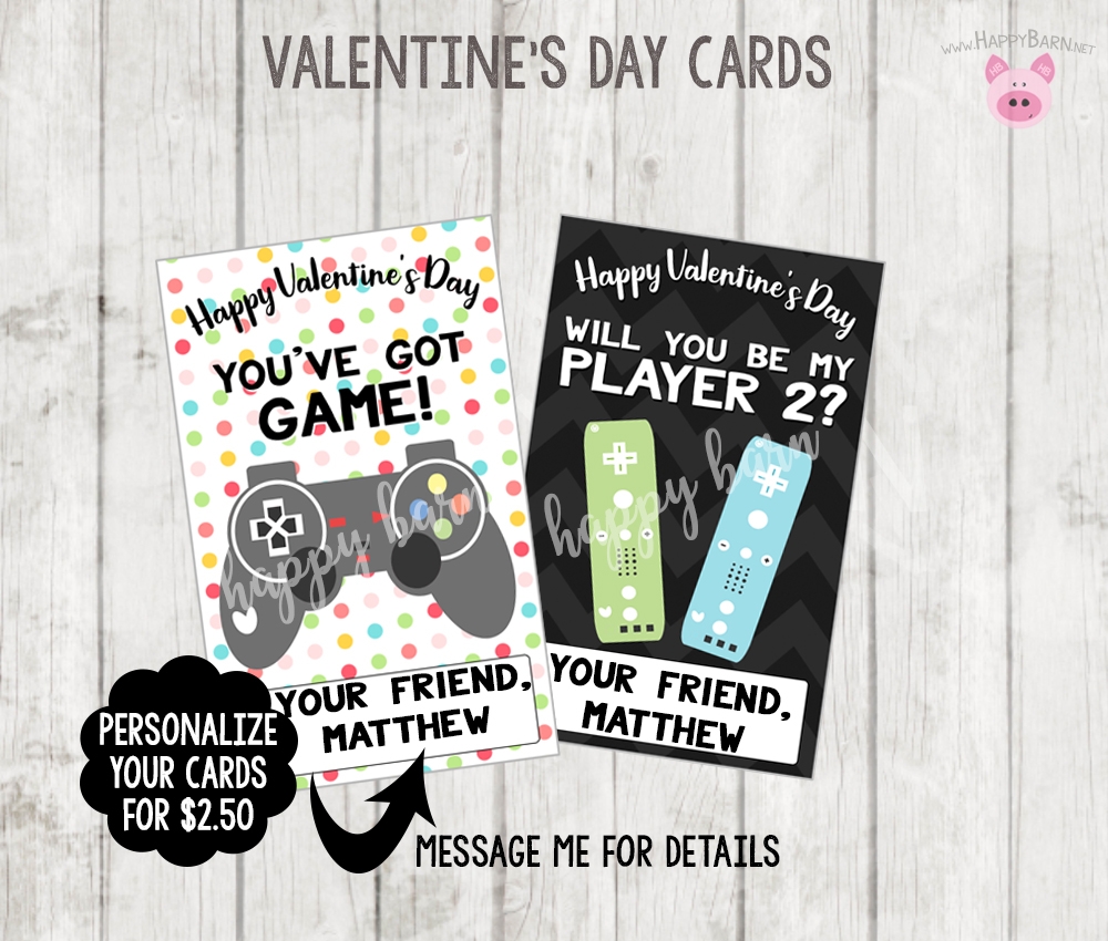 Printable Video Game Valentine 39 s Cards Gamer Valentines Cards School 