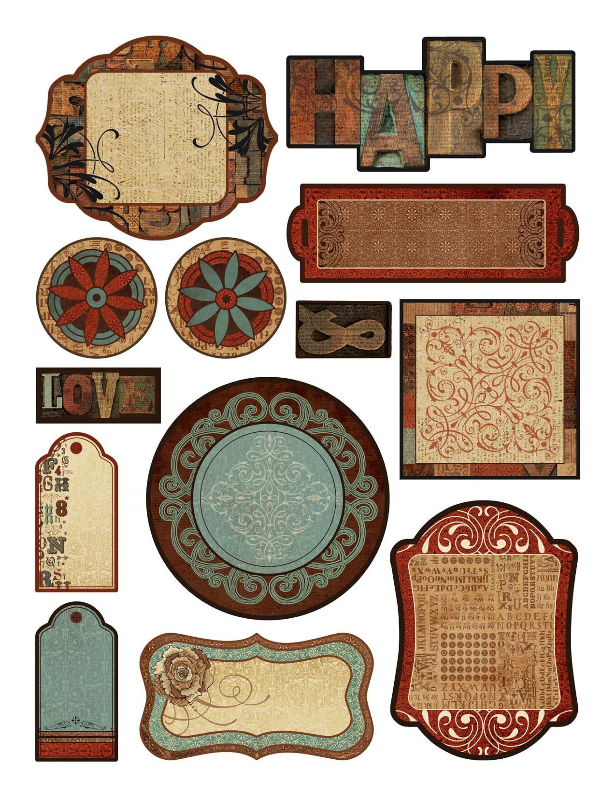 Printable Vintage Stickers Printable New Year Banners