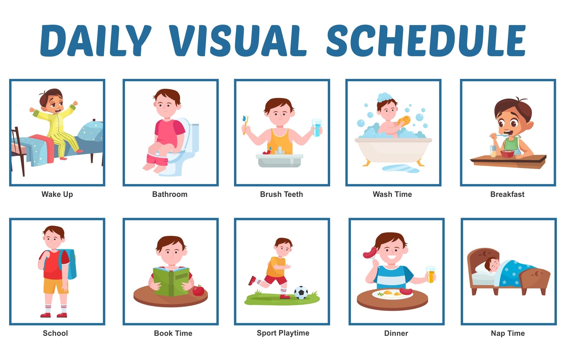 free printable visual schedule pictures