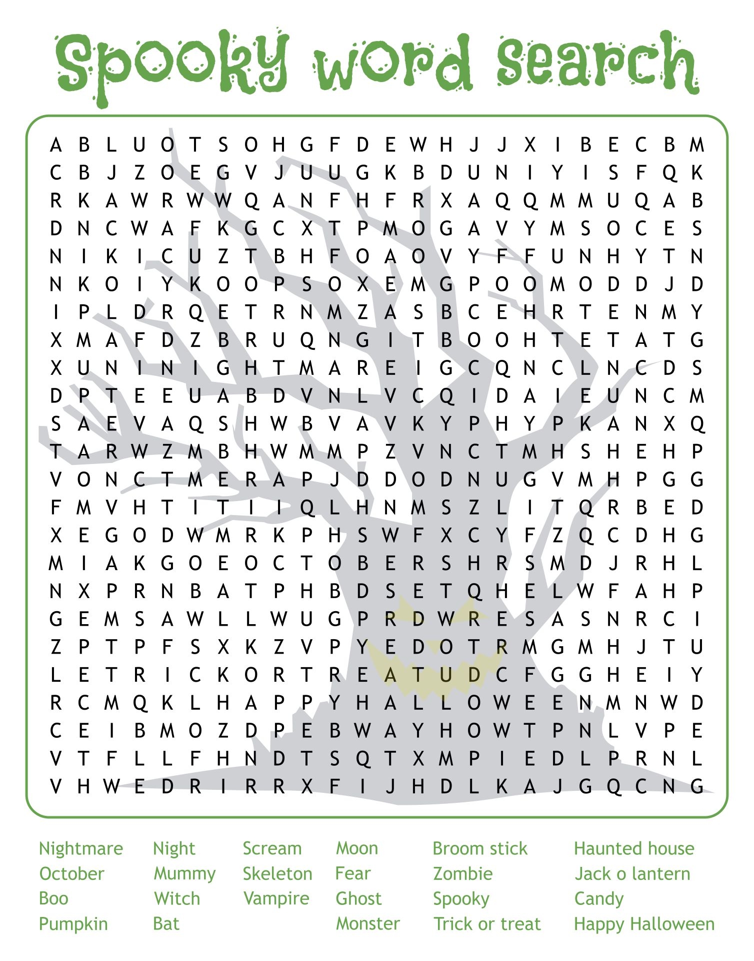 halloween activity worksheets printable
