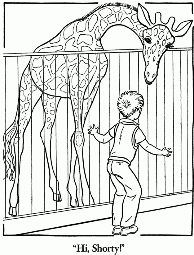 printable coloring pictures of zoo animals