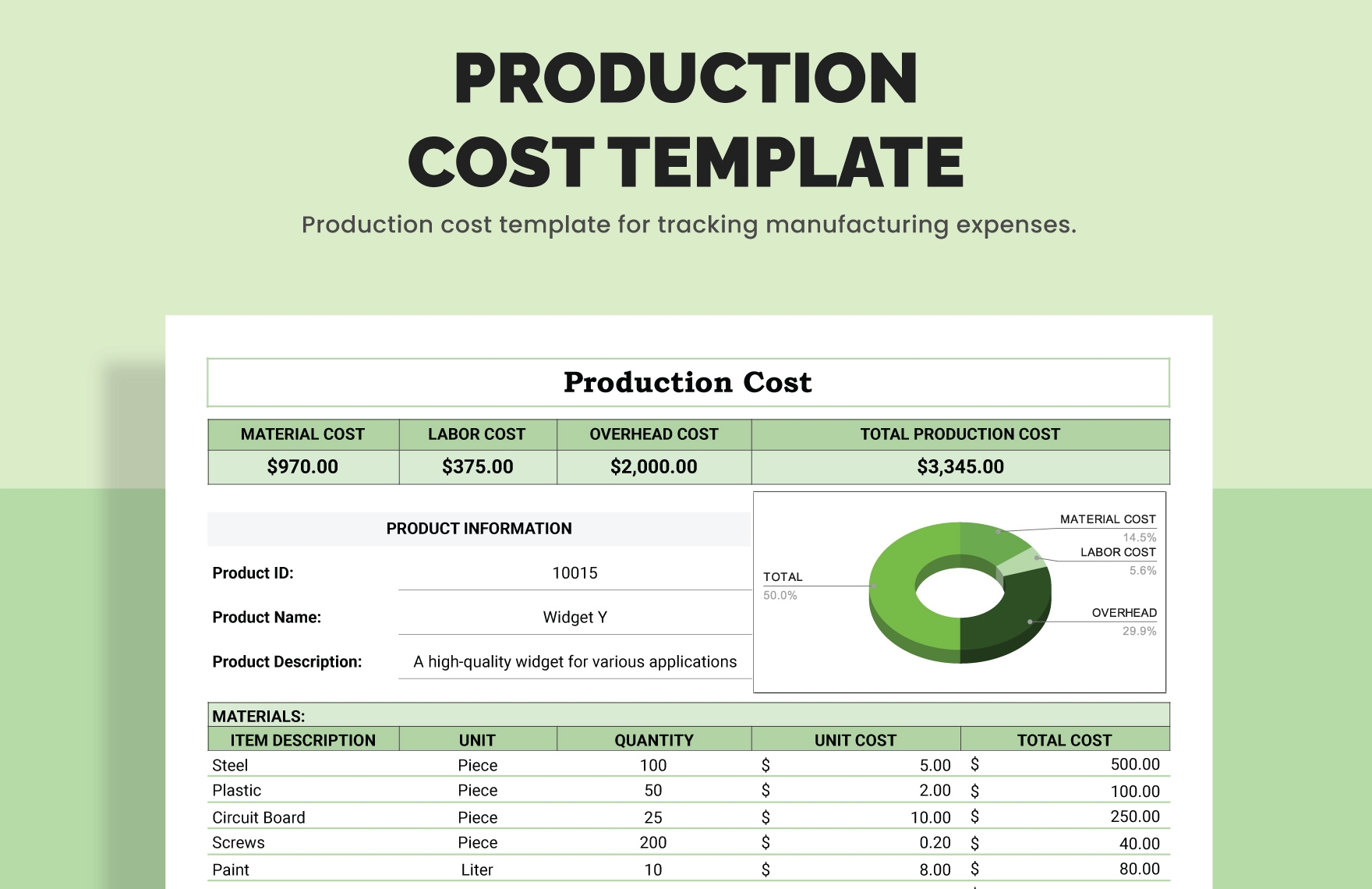 Production Cost Template In Excel Google Sheets Download Template