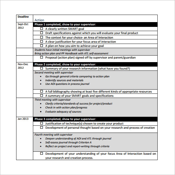 Project Action Plan Template 17 Free Word Excel PDF Format Download