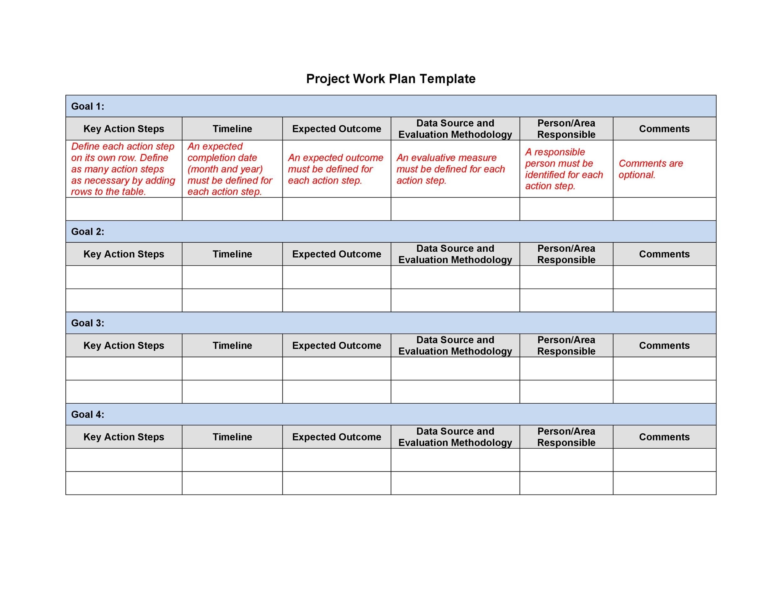 Project Planning Template For Students