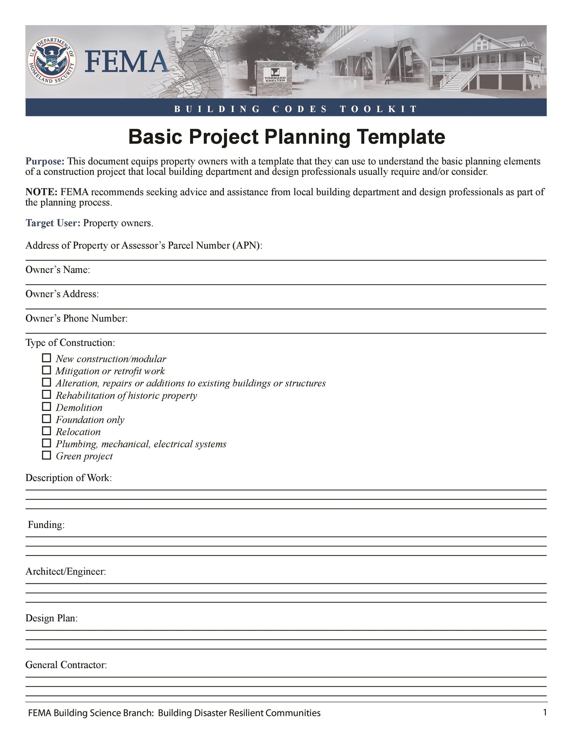 project plans templates