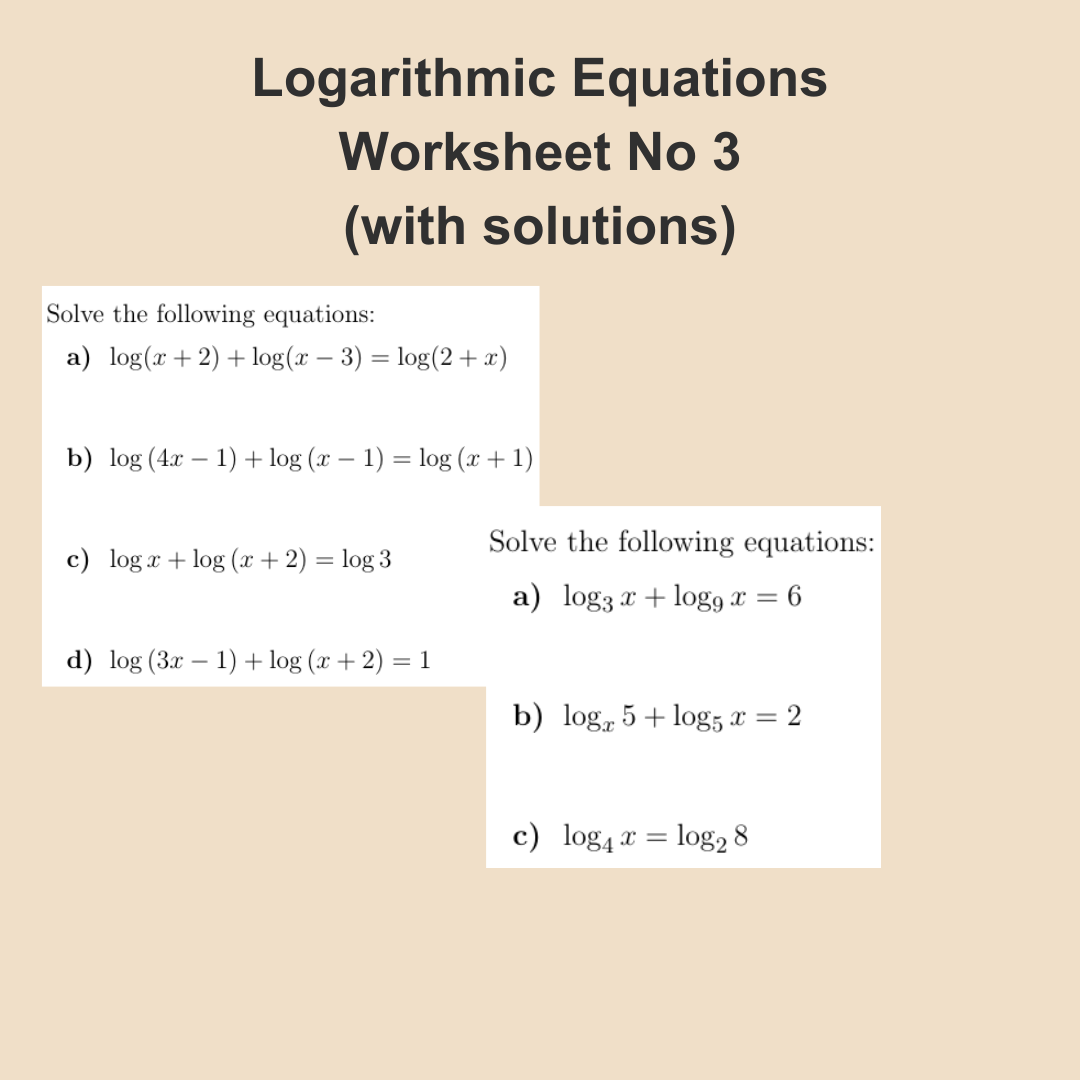 Properties Of Logarithms Worksheet with Solutions Worksheets Library