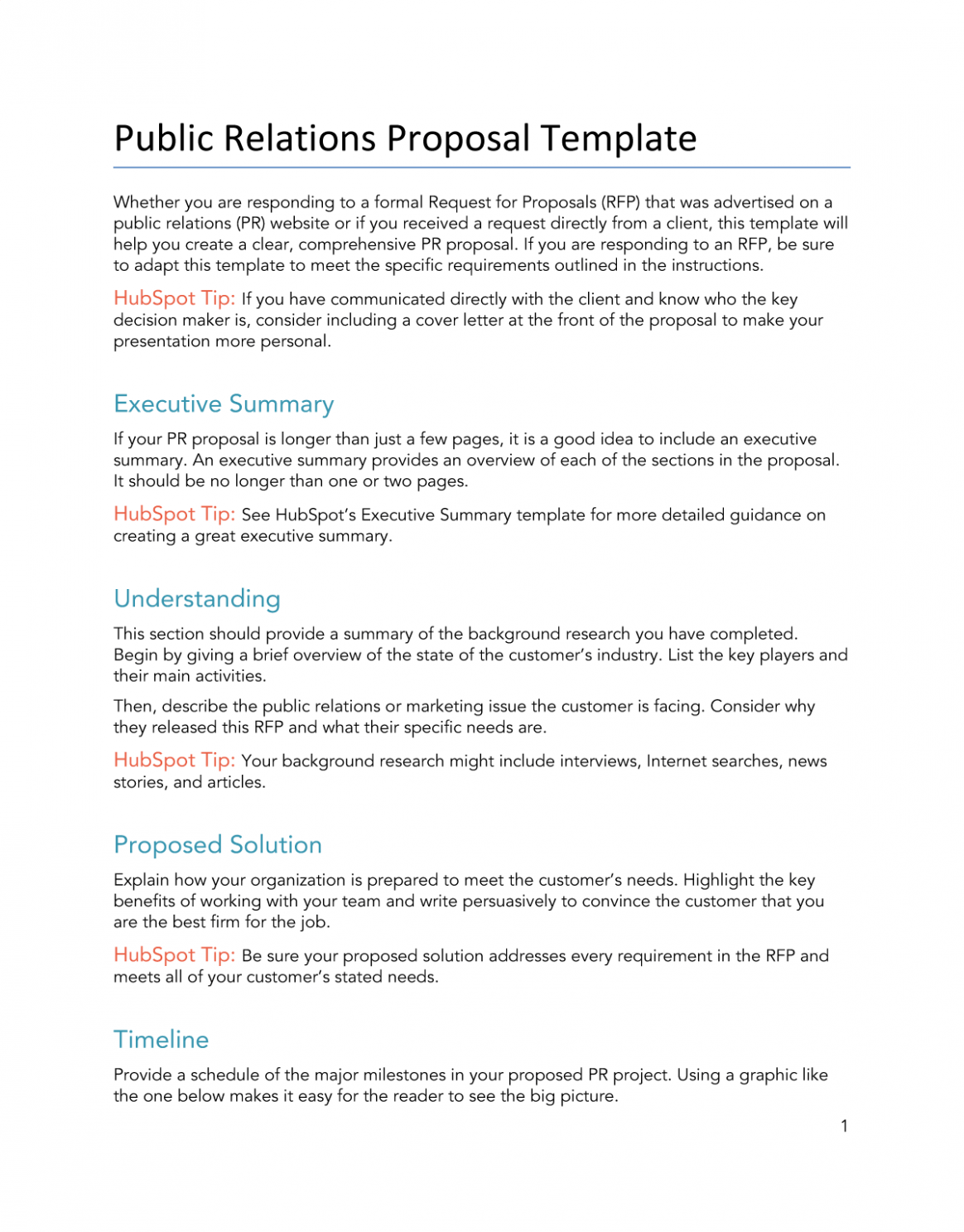 public relations plan template