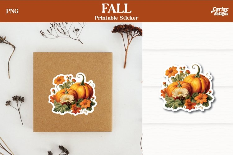 Pumpkins Printable Sticker Fall Printable Sticker