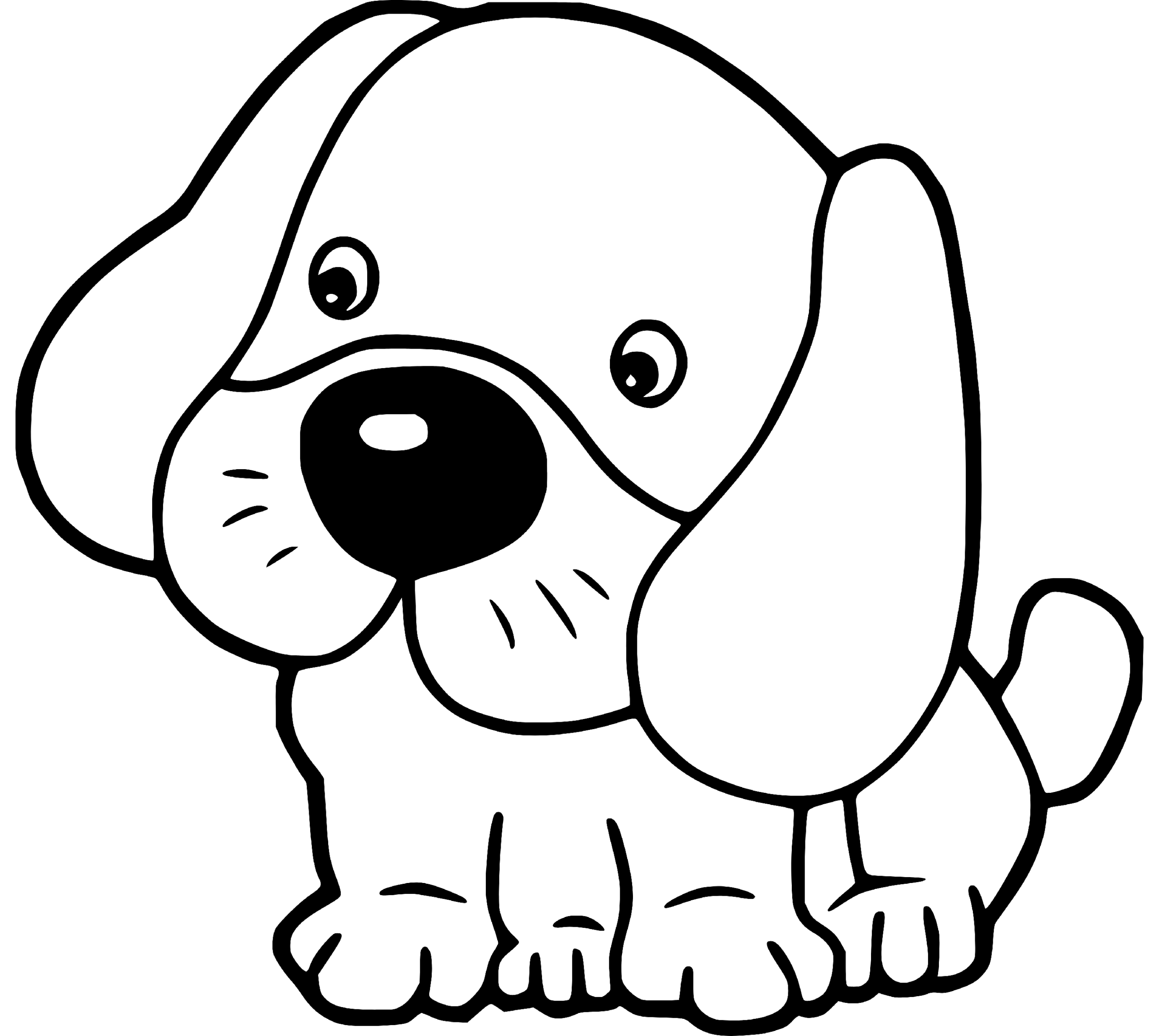 Puppy Coloring Pages 22 Printable Sheets Simple To Draw Easy For 