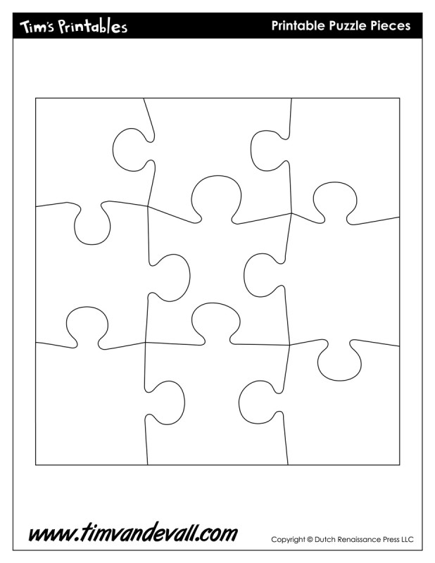Puzzle Piece Shapes Template Tim 39 s Printables