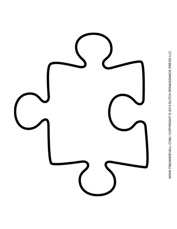 Puzzle Piece Template 4 Tim 39 s Printables