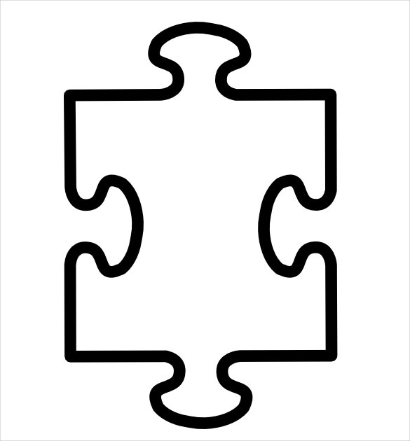 fit together full page printable puzzle piece template