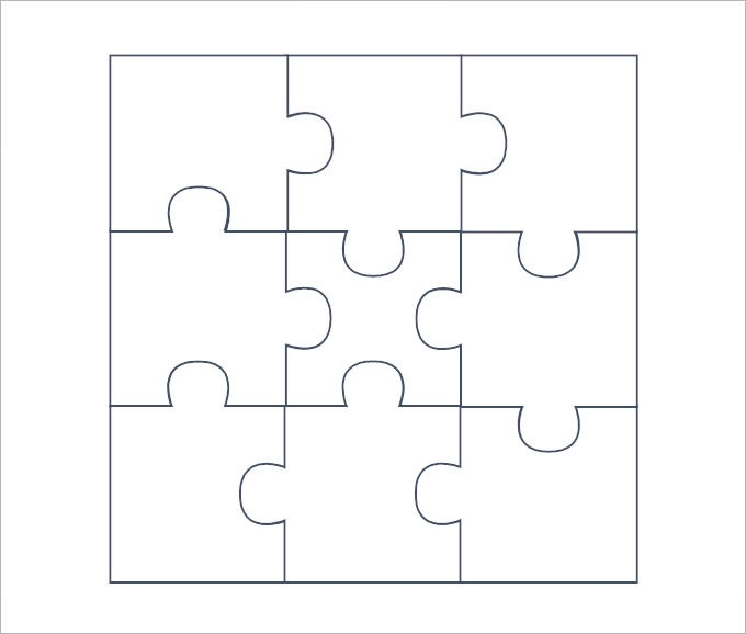 12 piece puzzle template free