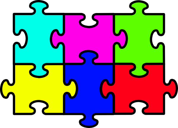 Puzzle Template 6 Pieces ClipArt Best
