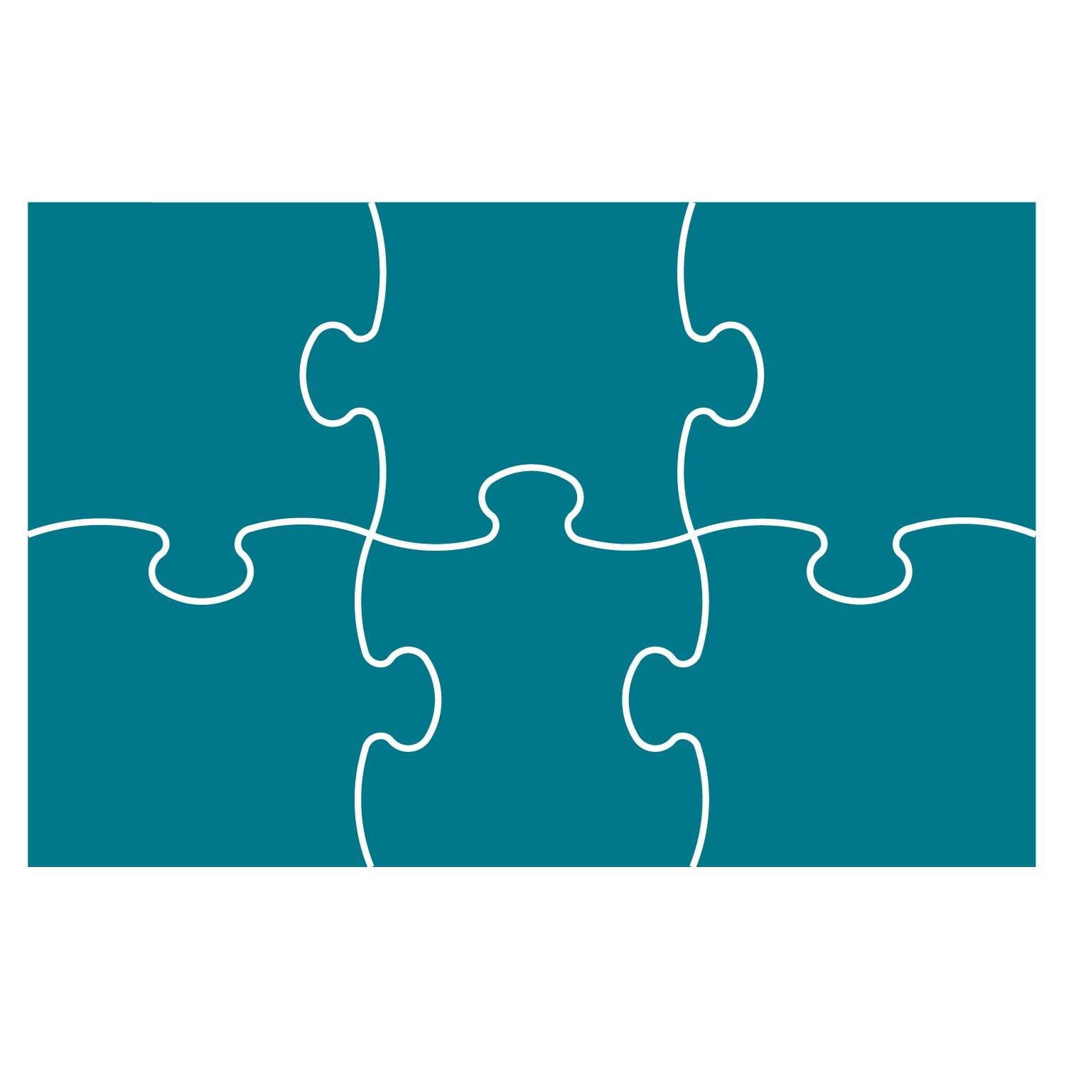 6 piece puzzle template