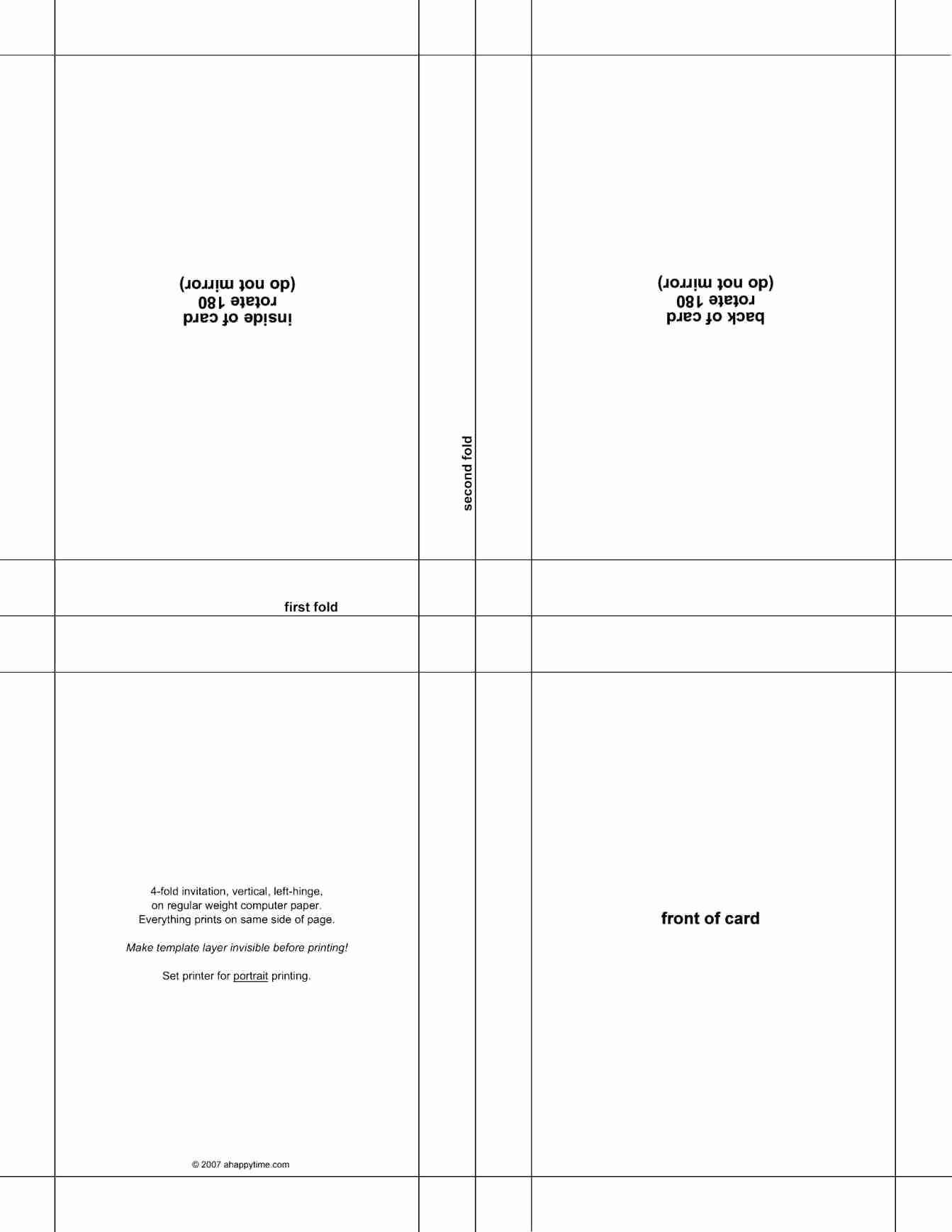 printable folding card template