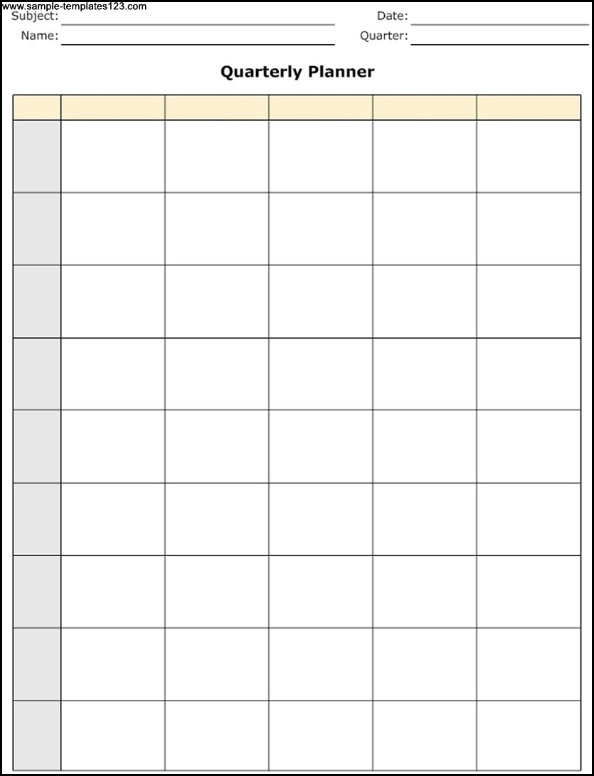 quarterly planning template