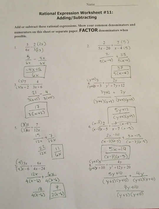 Rational Expression Worksheet 13 Solving Equations Equations Worksheets