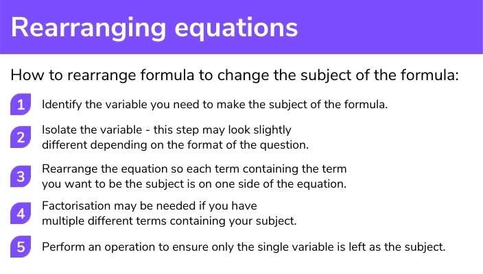 rearranging equations worksheet
