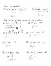 Rearranging Equations Worksheets Literal Equations Worksheets Library