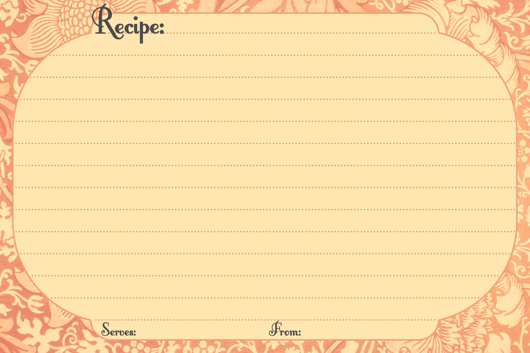 printable blank recipe card template