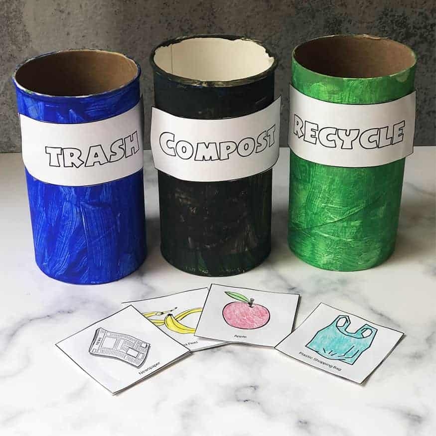 Recycling Activity For Preschoolers with Recycled Items And Free 