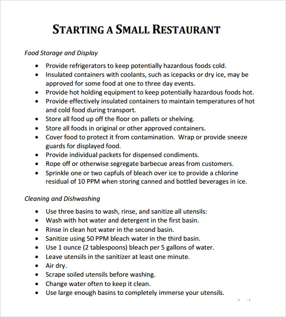 Restaurant Business Plan Template 7 Download Free Documents In PDF Word