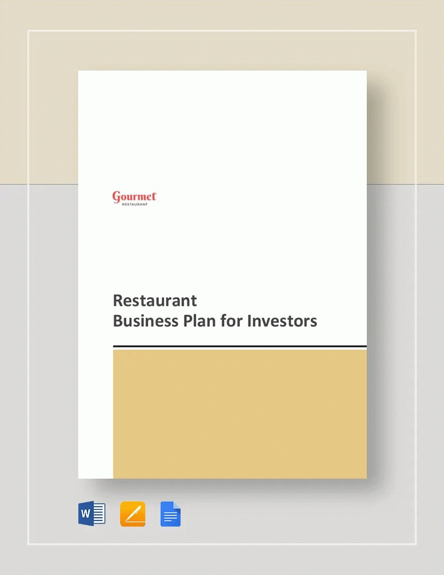 business plan template for restaurant