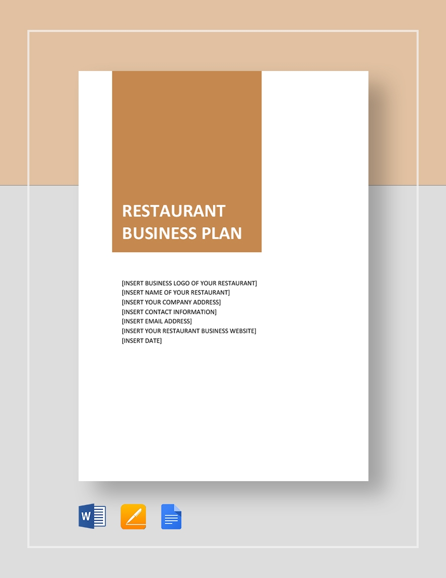 Restaurant Business Plan Template In Word Pages Google Docs 