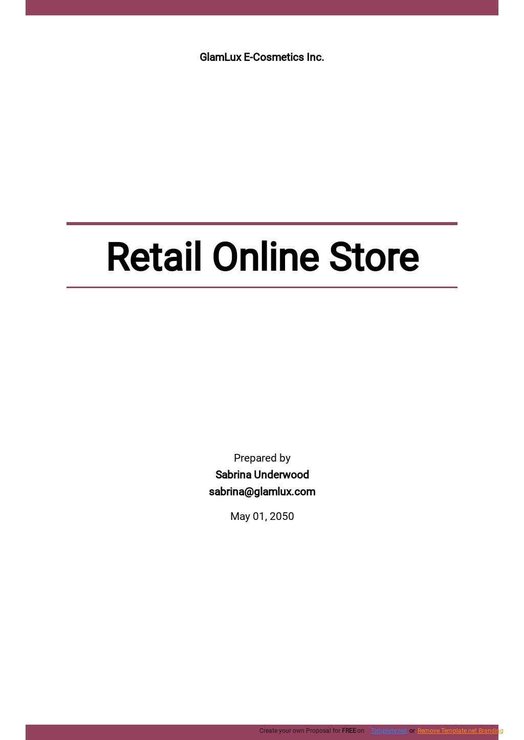 retail store business plan template