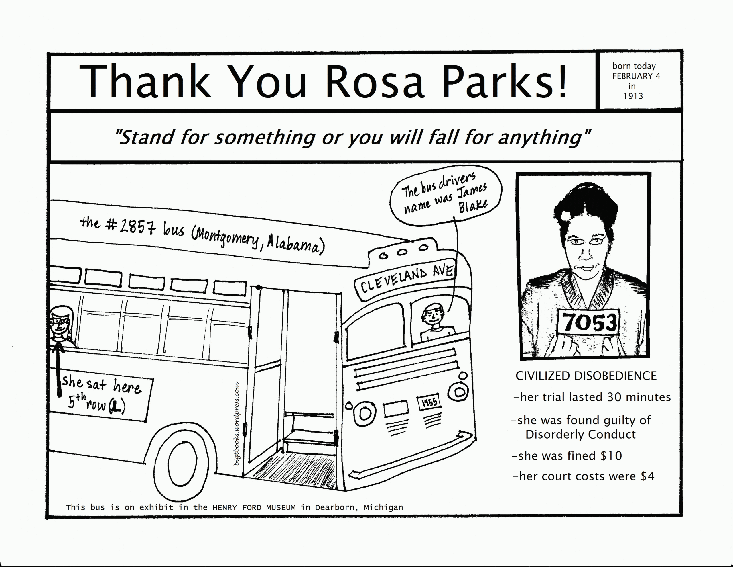 Rosa Parks Coloring Page Printable Dev onallcylinders