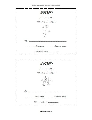 free printable rsvp card templates