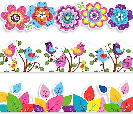 Sabary 59 Ft Spring Bulletin Board Border Springtime Border For